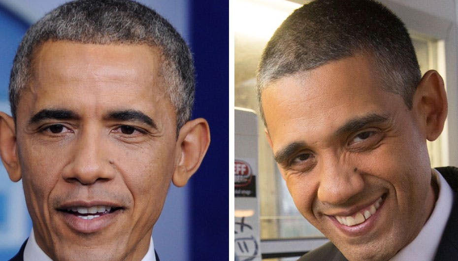 Barack Obamas dobbeltgænger hedder Louis Ortiz og lever af at ligne præsidenten -hvem ligner du?
