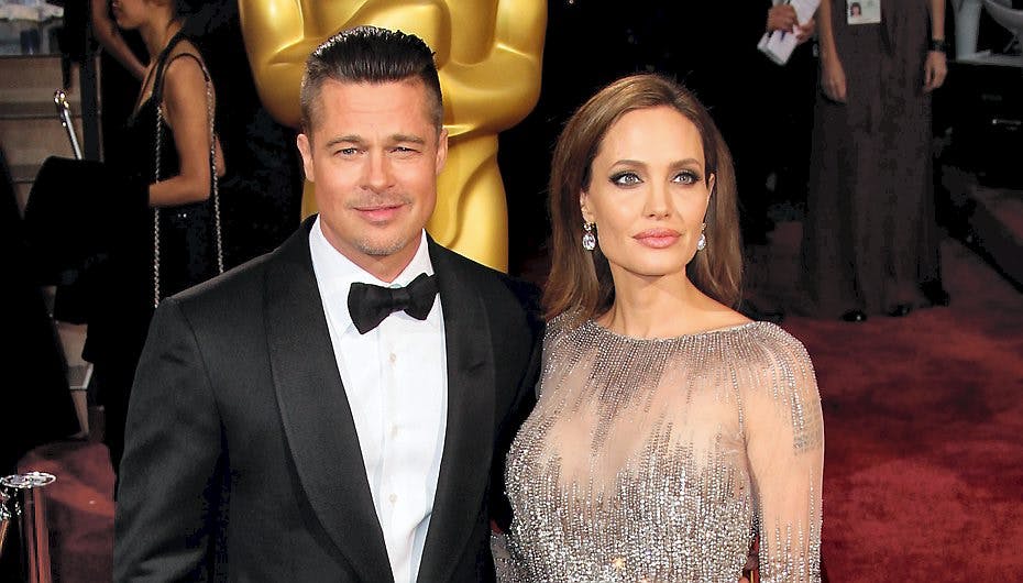 Brad Pitt og Angelina Jolie på den røde løber