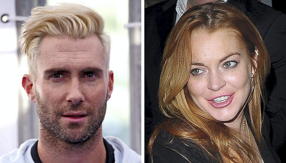 Rygterne går på, at Adam Levine og Lindsay Lohan har haft sex