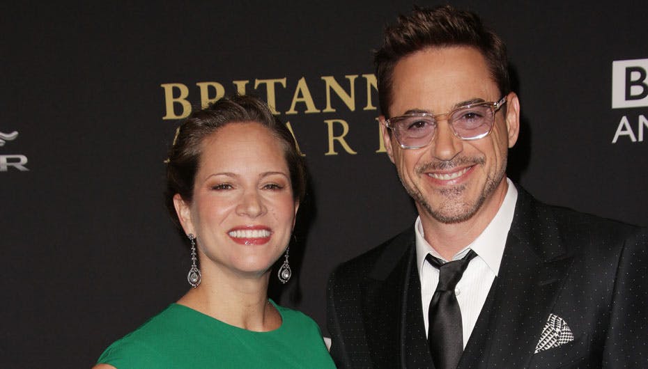 Robert Downey Jr. med konen Susan, inden hun havde født datteren.