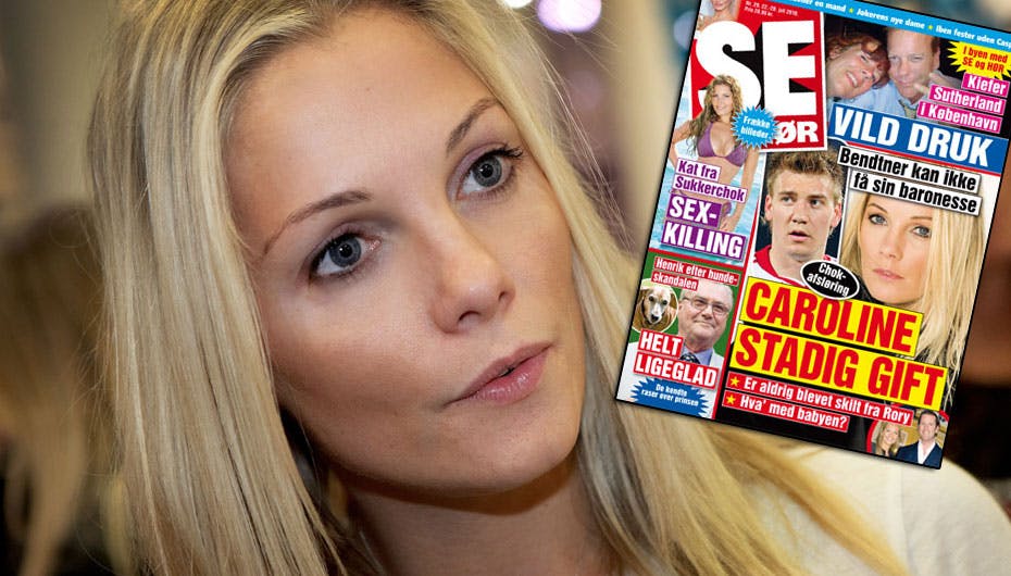 Caroline er stadig gift med eksmanden Rory Fleming. Økonomiske uoverensstemmelser er årsagen til, at skilsmissen er gået i hårdknude