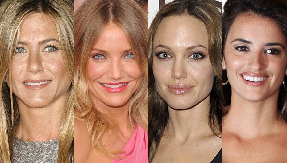 Jennifer Aniston, Cameron Diaz, Angelina Jolie og Penélope Cruz