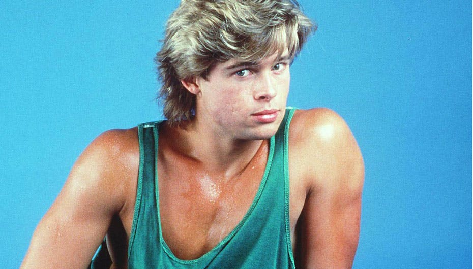 Som en kloning af en ung George Michael og en Chippendale forsøgte Pitt sig som stripper i sin ungdom