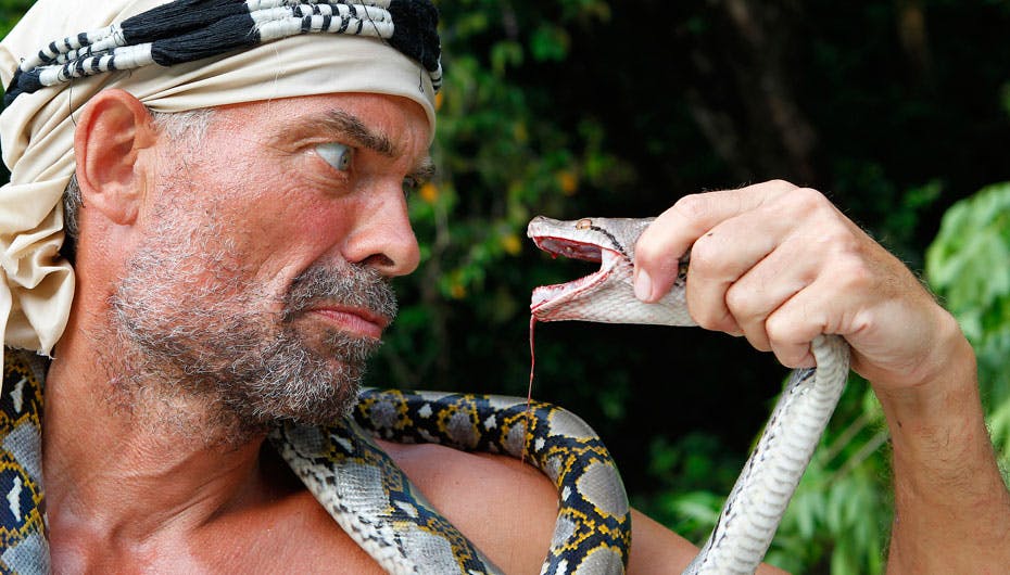 Der var ikke tale om en reel kamp, da Nicolaj var oppe at slås med krybdyret