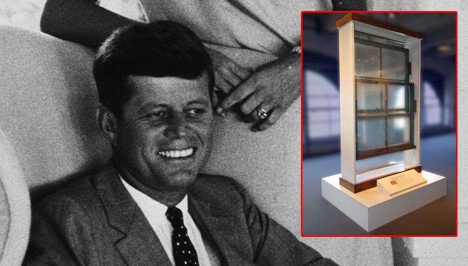 Det meget kostbare vindue, som JFK blev skudt igennem