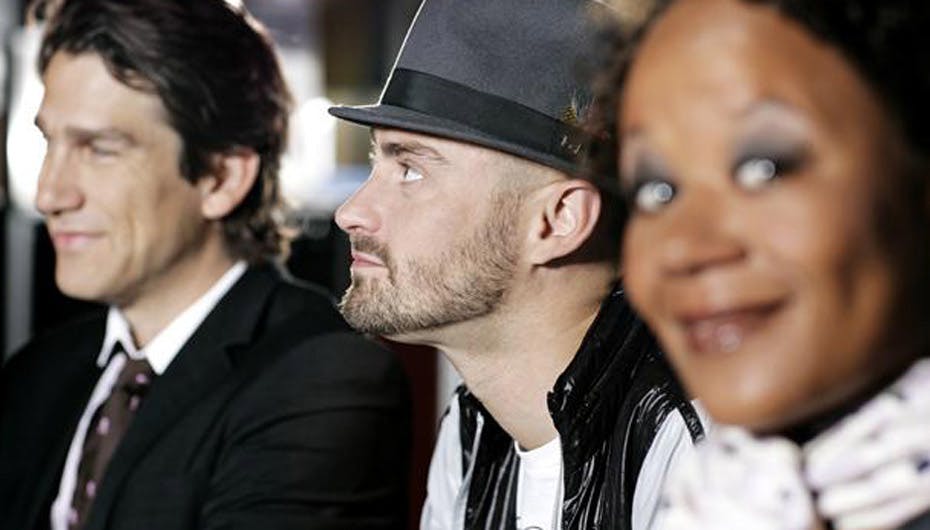 De tre talentdommere Nikolaj Koppel, Jokeren og Helle Joof