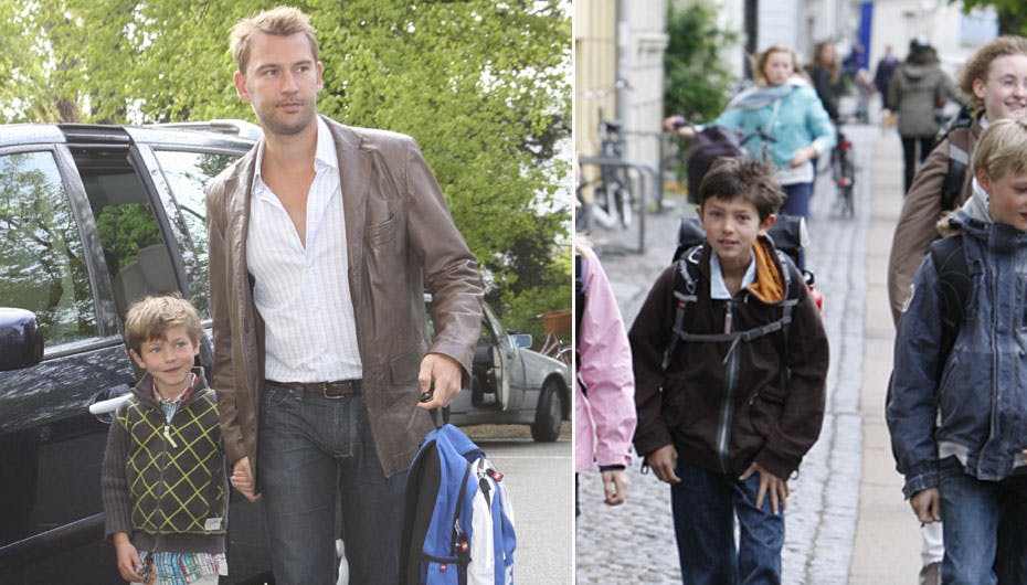 Felix og Nikolai blev sendt i skole og må vente med at se deres lillebror til senere