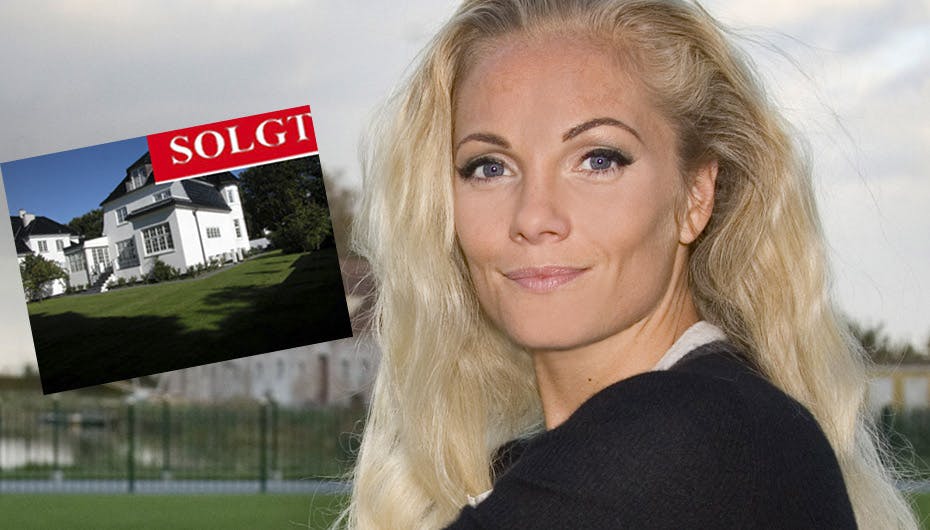 Caroline Fleming og et billede af hendes nye flotte hjem - billedet er taget fra Jan Fogs hjemmeside