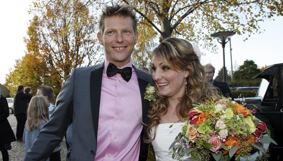 Frank Høi var helt glad efter vielsen