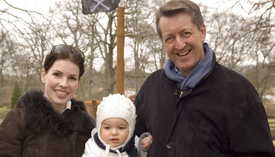 Baronen og baronessen med deres førstefødte Ludvig i 2006