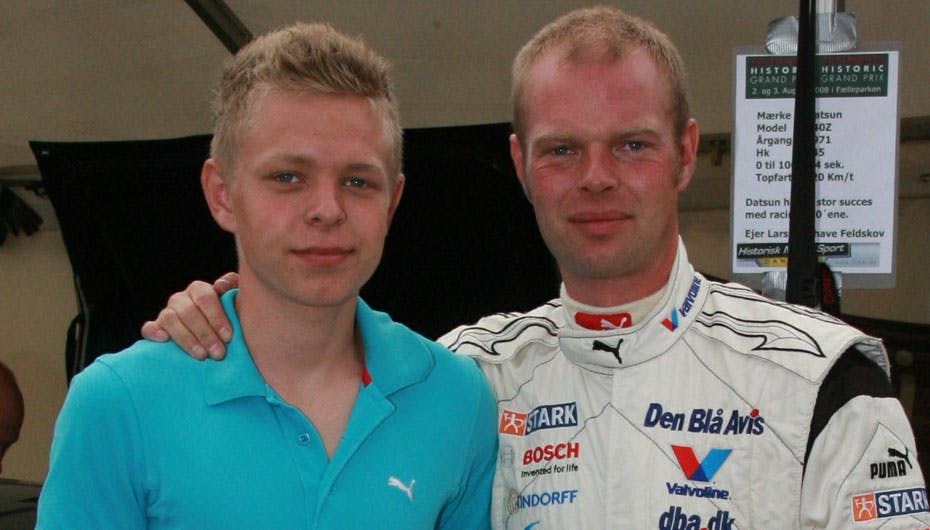 Kevin og Jan Magnussen kan prise sig lykkelige over, at der ikke skete mere på Hockenheim