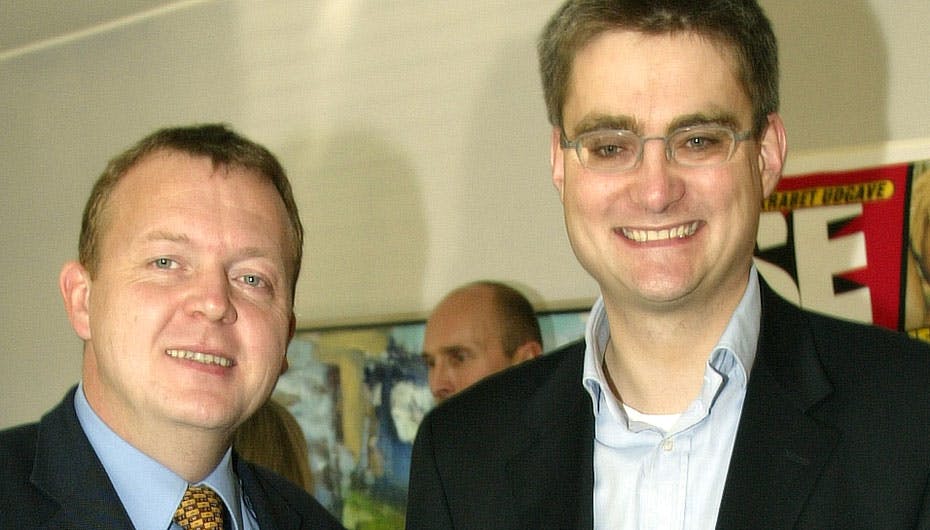 Lars og Søren kan godt lide at gå ud sammen - her er de til et SE og HØR-arrangement