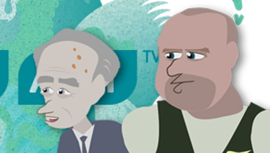Mærsk og Jønke i "Pirat-TV"s nye studie