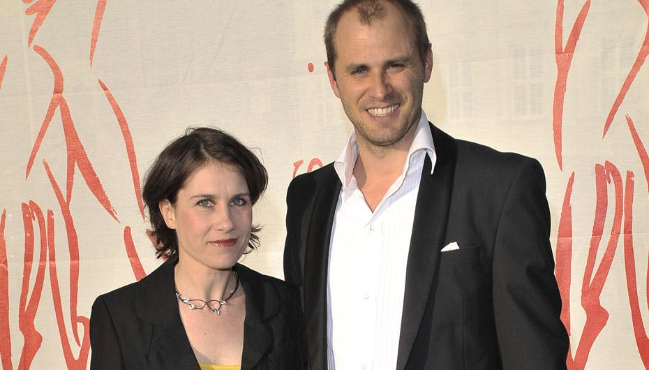 Mia Lyhne og kæresten, da alt stadig var fryd og gammen