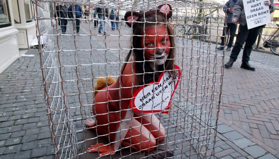 I 2003 demonstrerede Kira Eggers næsten nøgen i et bur i Amsterdams gader for at gøre opmærksom på vores mishandling af pelsdyr