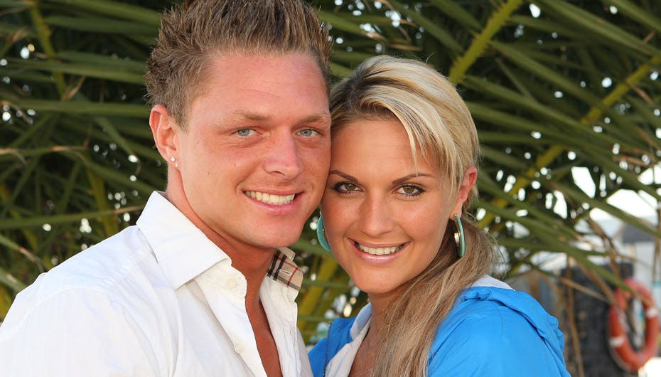 Lisa og kæresten, da alt var fryd og gammen under optagelserne til "Stjernetræf" på Lanzarote