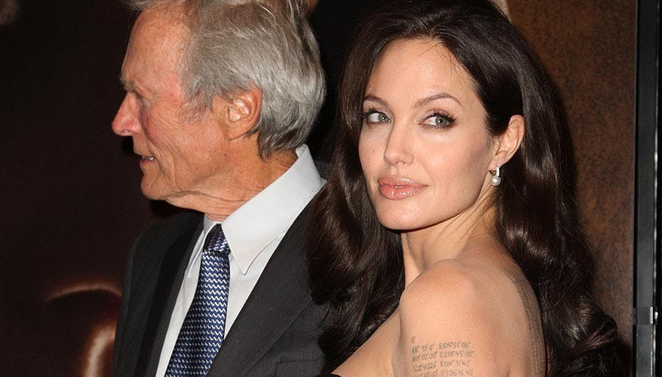 Angelina sammen med Clinten på den røde løber den 4. oktober