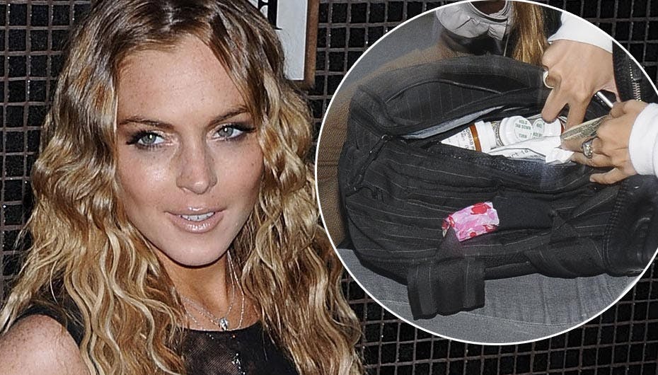 Lindsay Lohan lod kæresten om at slæbe på tasken med de mange pilleglas