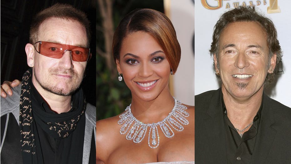 De tre B'er, Bono, Beyoncé og The Boss bakker op om Barack