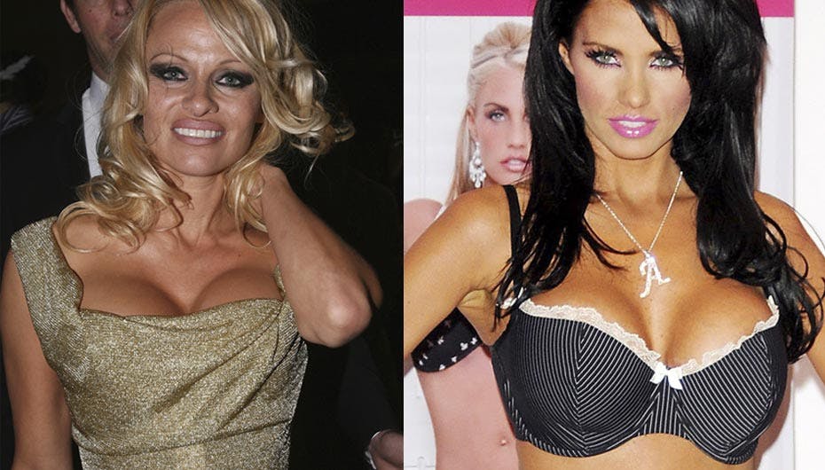 Pamela Anderson har indledt en sand brystkrig mod Jordan