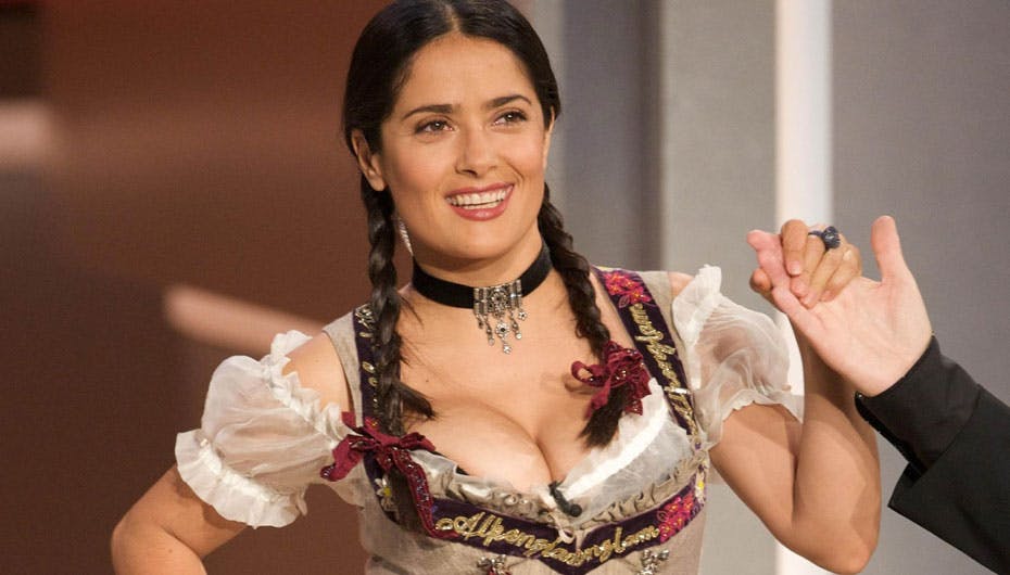 Salma Hayek kom dansende ind i studiet