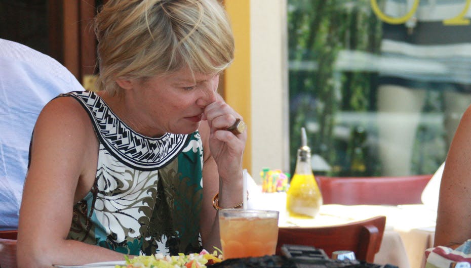 Sharon gravede efter guld under frokosten