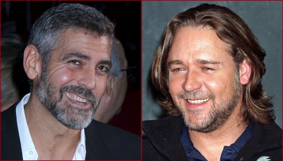 George Clooney og Russel Crowe er blandt stjernerne, som har anlagt et ordentligt skæg