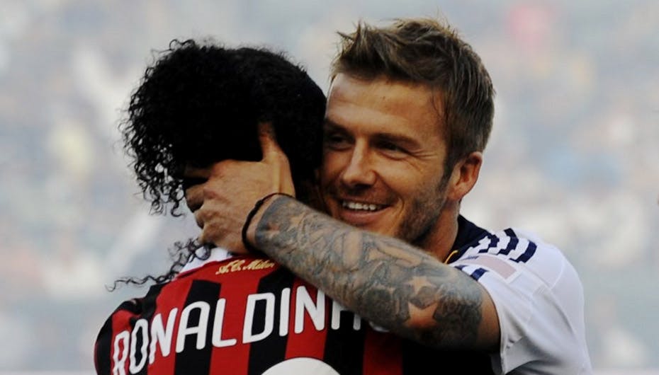 David Beckham er glad for at gense tidligere holdkammerat Ronaldinho ... også selv om de er modstandere
