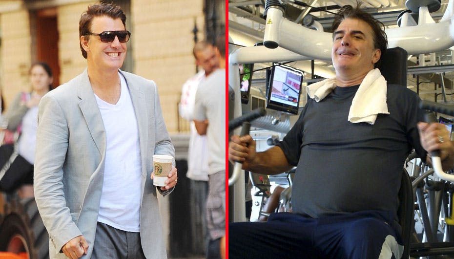 Slanke Chris Noth er på toppen i dag og noget slankere end da han forgæves svedte igennem på det lokale fitness i januar