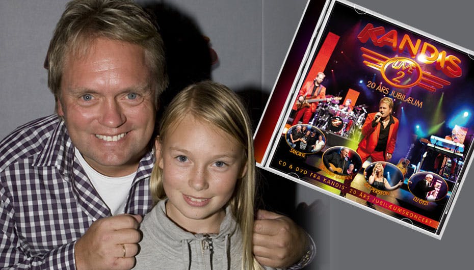 Johnny og datteren Caroline så dejlige og sunde ud ved Kandis' jubilæumskoncert
