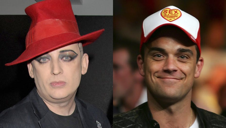 Selv om Boy George sidder bag lås og slå, vil han skrive sange til kollegaen Robbie Williams