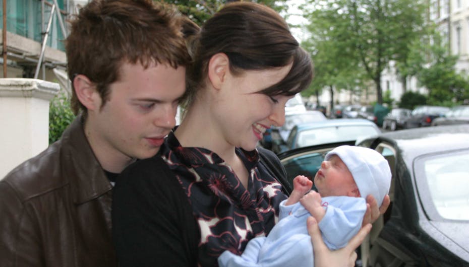 Sophie og Richard med lille Sonny, som de blev forældre til i 2004