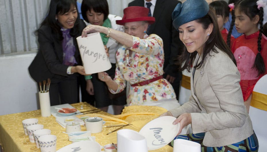 Mary og Margrethe endte med næsten et lille stel med egne autografer