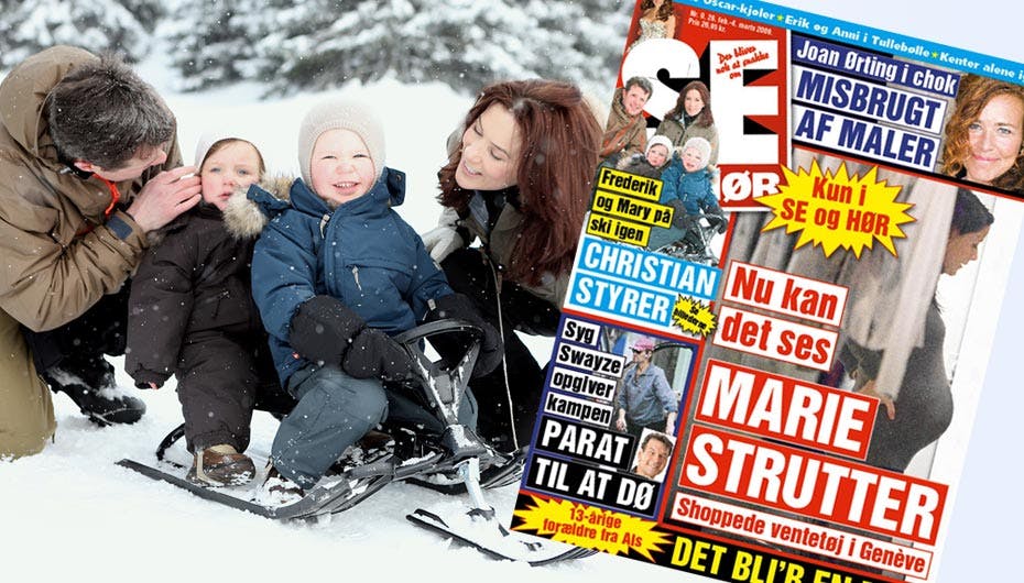 Hele familien nød tydeligvis skiferien